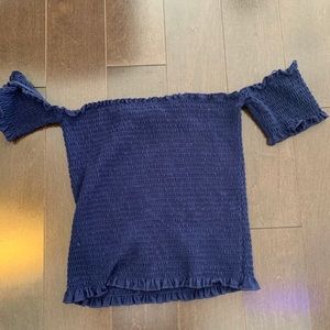 Ruffle off the shoulder JUNIORS TOP